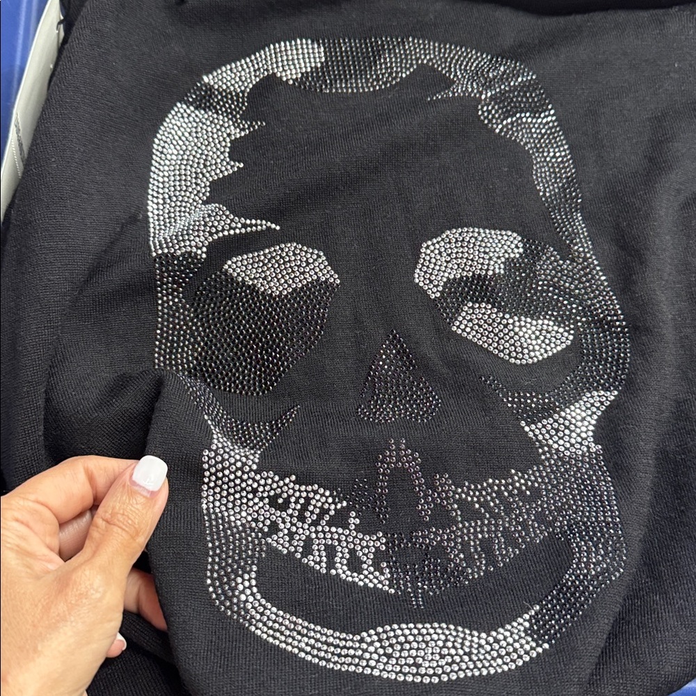 Zadig & Voltaire Skull Rhinestone Sweater Black NWT Designer Pullover - Picture 4 of 5